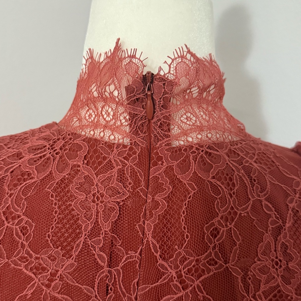 Rachel Parcell Lace Midi Dress in Rust - Picture 6 of 8